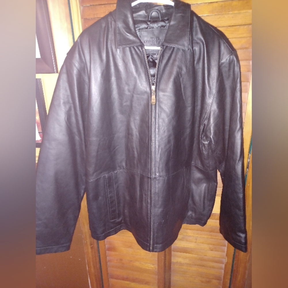 Knightsbridge KD Men's Black Leather Jacket SIZE M